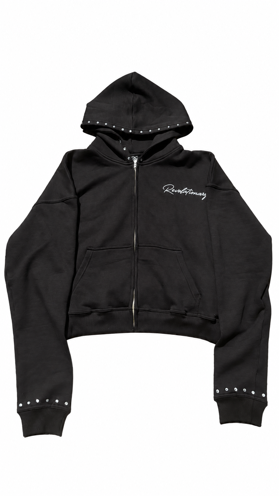 Black Revolutionary 17 Oversized Zip Up - Front view