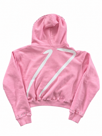 Revolutionary 17 Zip Up Pink - Back view showing 17 graphic